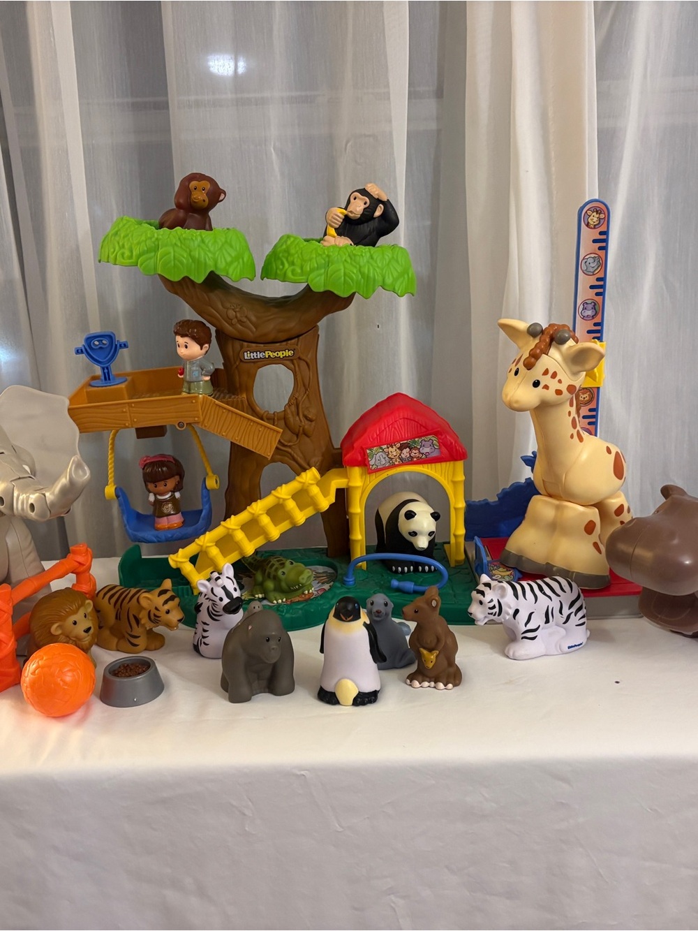 Fisher Price Little People Big Animal Zoo Lot Hippo Elephant Giraffe